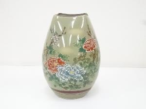 九谷焼　美泉造　色絵花鳥文花瓶